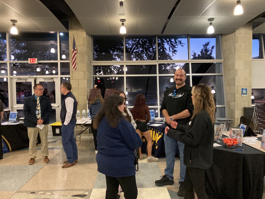 students and families at the college and career night