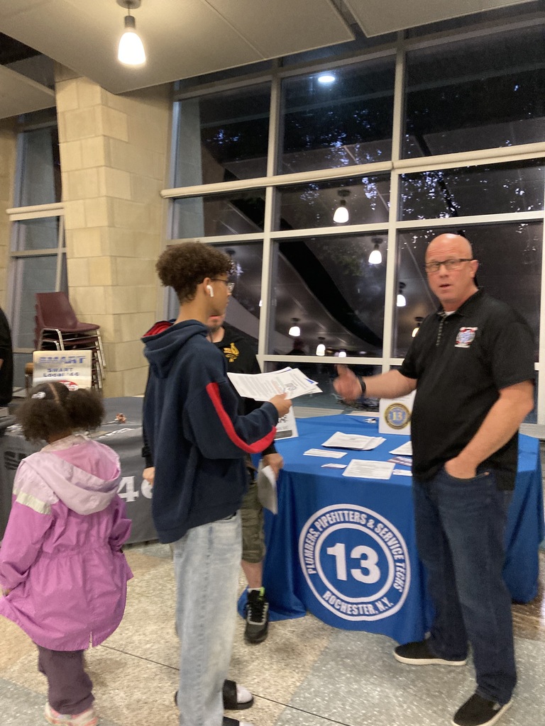 students and families at the college and career night