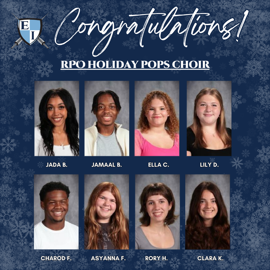 Congratulations RPO holiday Pops choir Jada B Jammal B Ella C Lily D Charod F Asyanna F Rory H Clara K