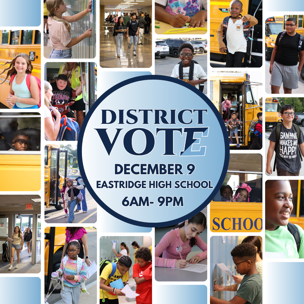 District Vote December 9 Eastridge Highschool 6 am - pm