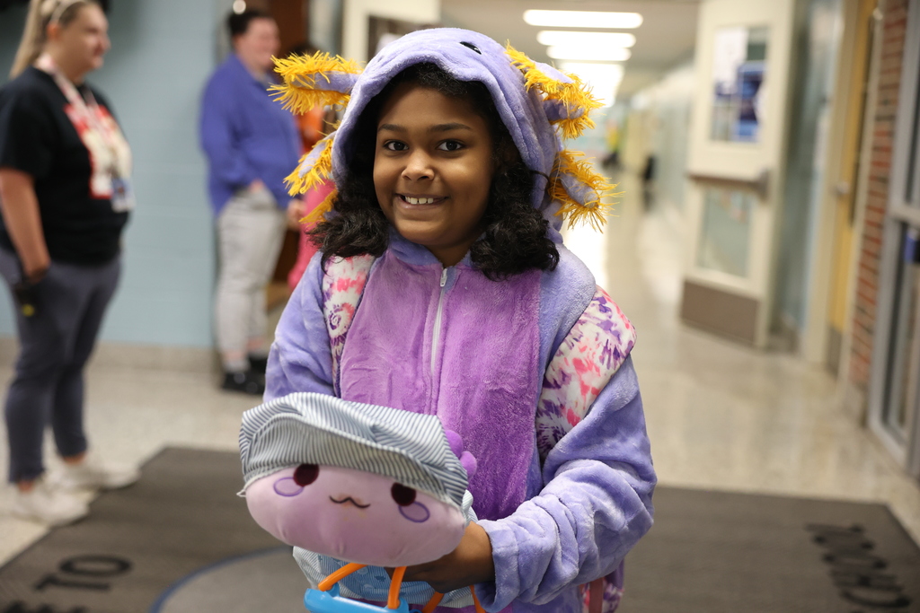 Student poses in costume