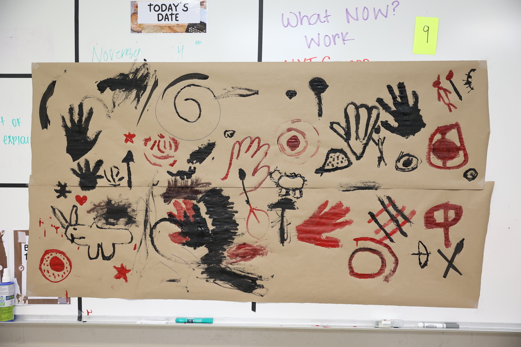 students cave drawings