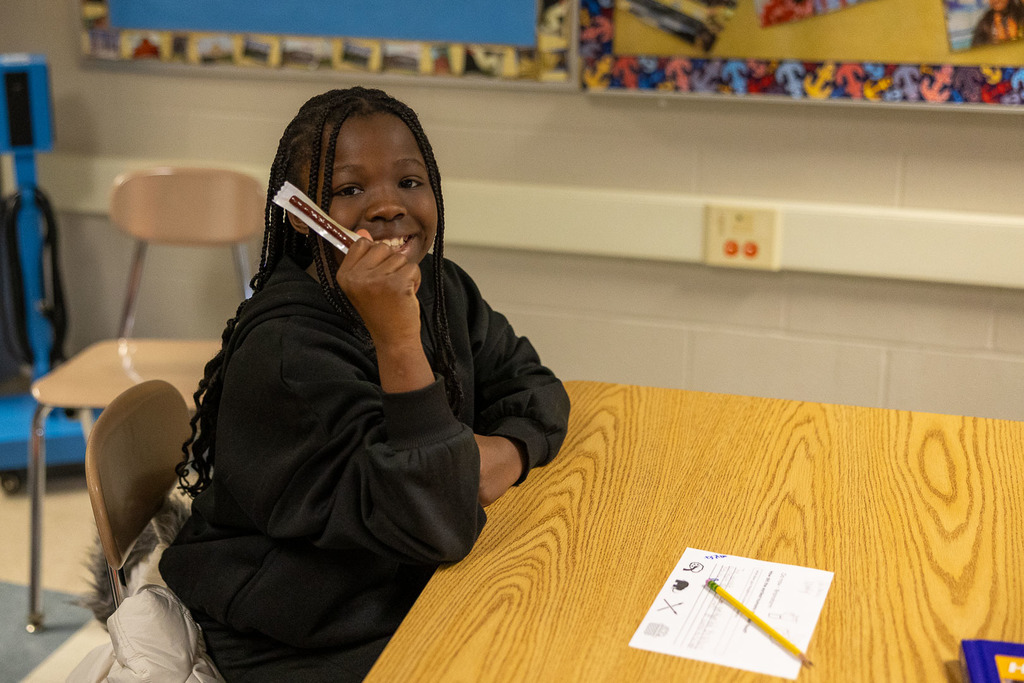 students learning about the stone age