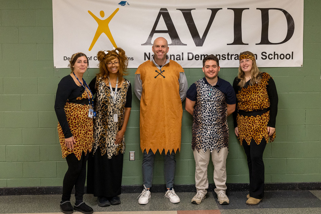 students learning about the stone age