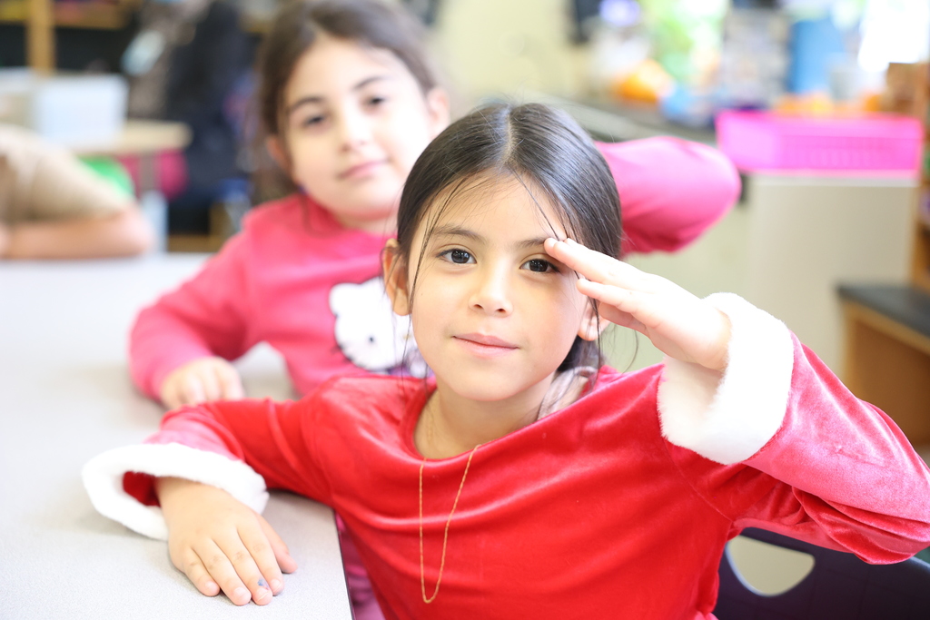 students show their salutes