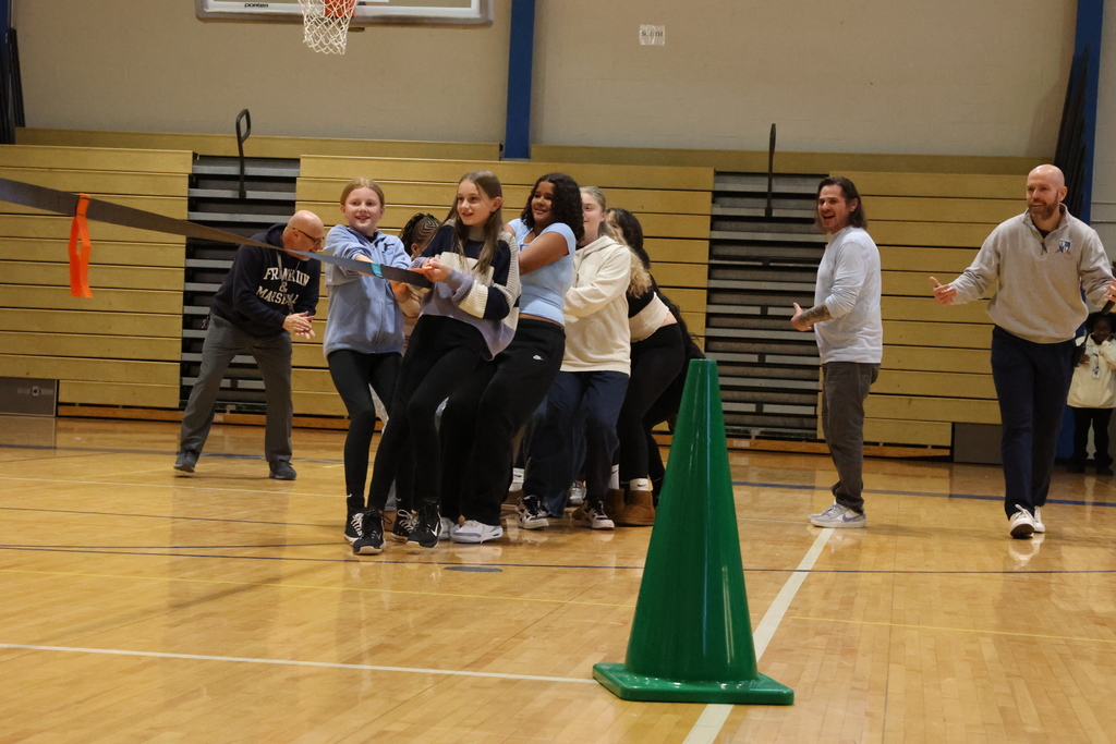 Student participate in tug of war