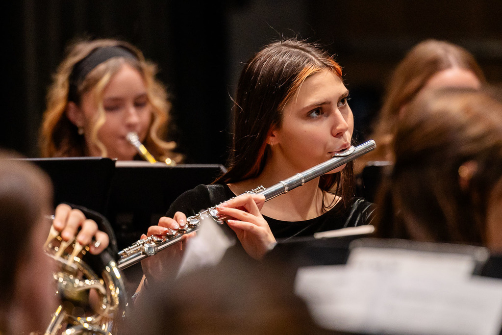 Wind Ensemble playing