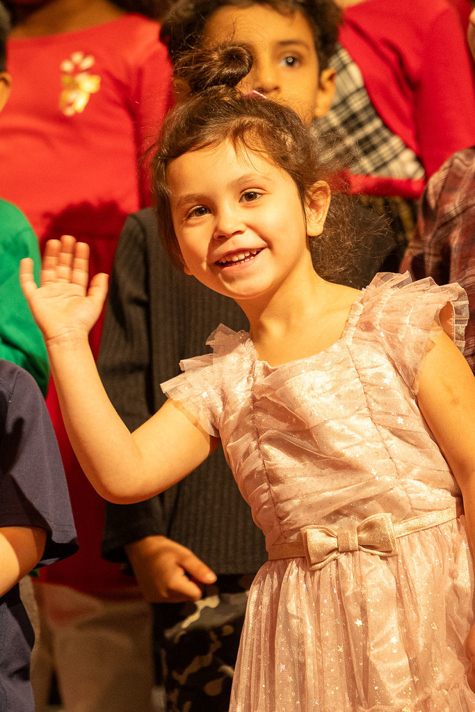 kindergarteners singing in concert