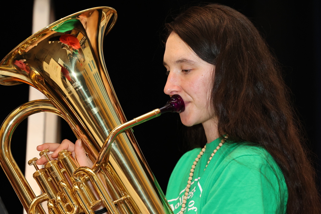 teacher plays instrument