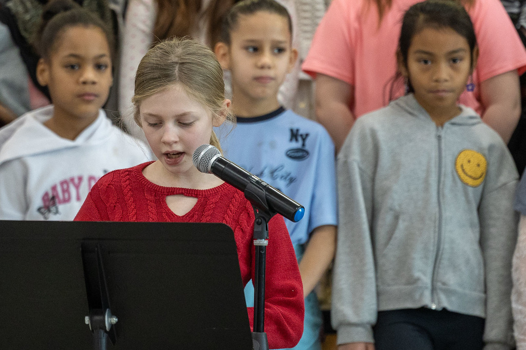 students singing in the chorus