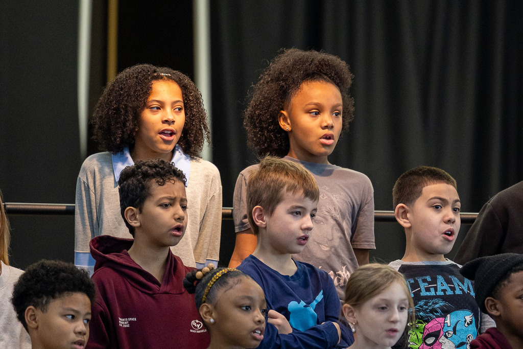 students singing in the chorus