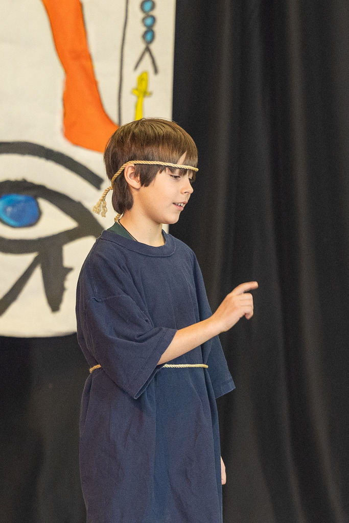 Students performing  in Hapshepsut - Queen of Denial play