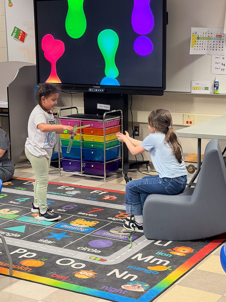 students and families participating in Family Game Night