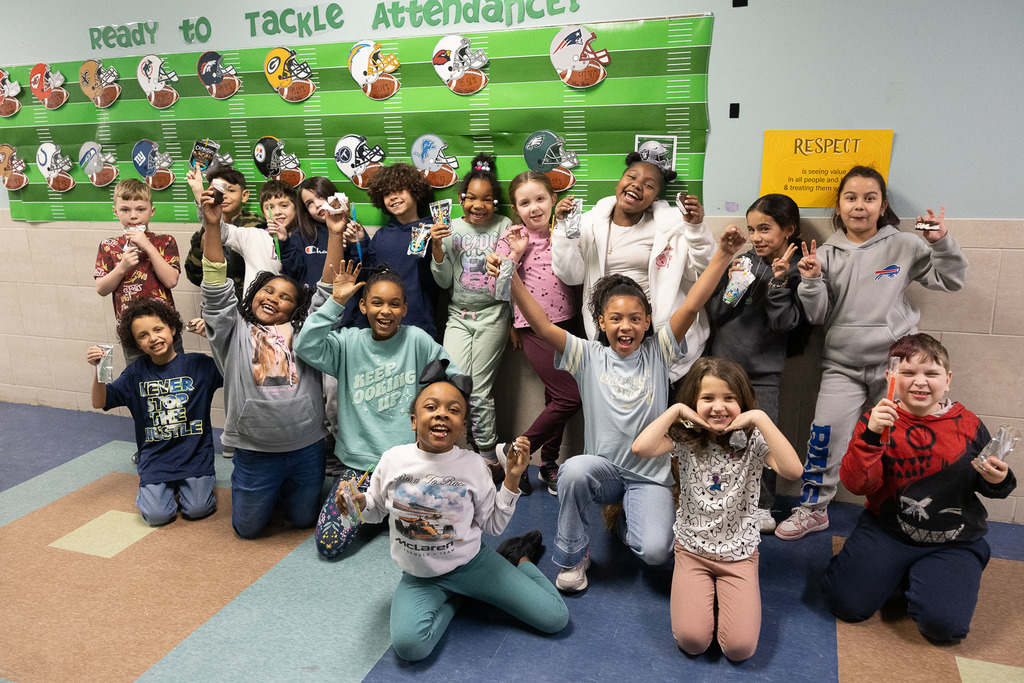 Mrs. Beaton's class enjoying their pizza and ice cream party!