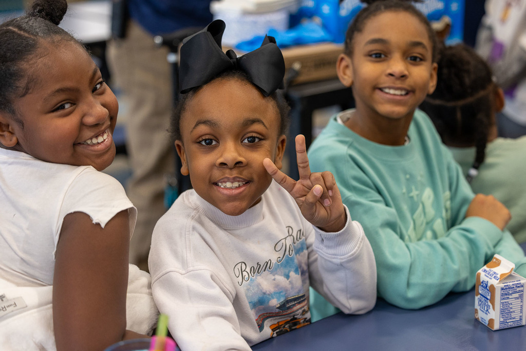 Mrs. Beaton's class enjoying their pizza and ice cream party!