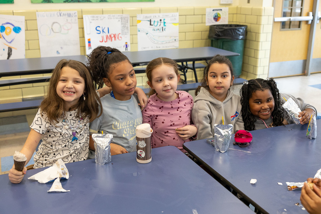Mrs. Beaton's class enjoying their pizza and ice cream party!