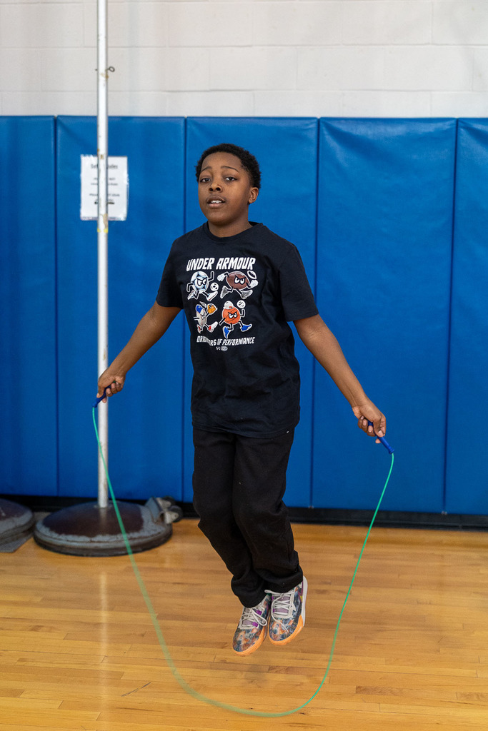 Kids participating in heart healthy activities