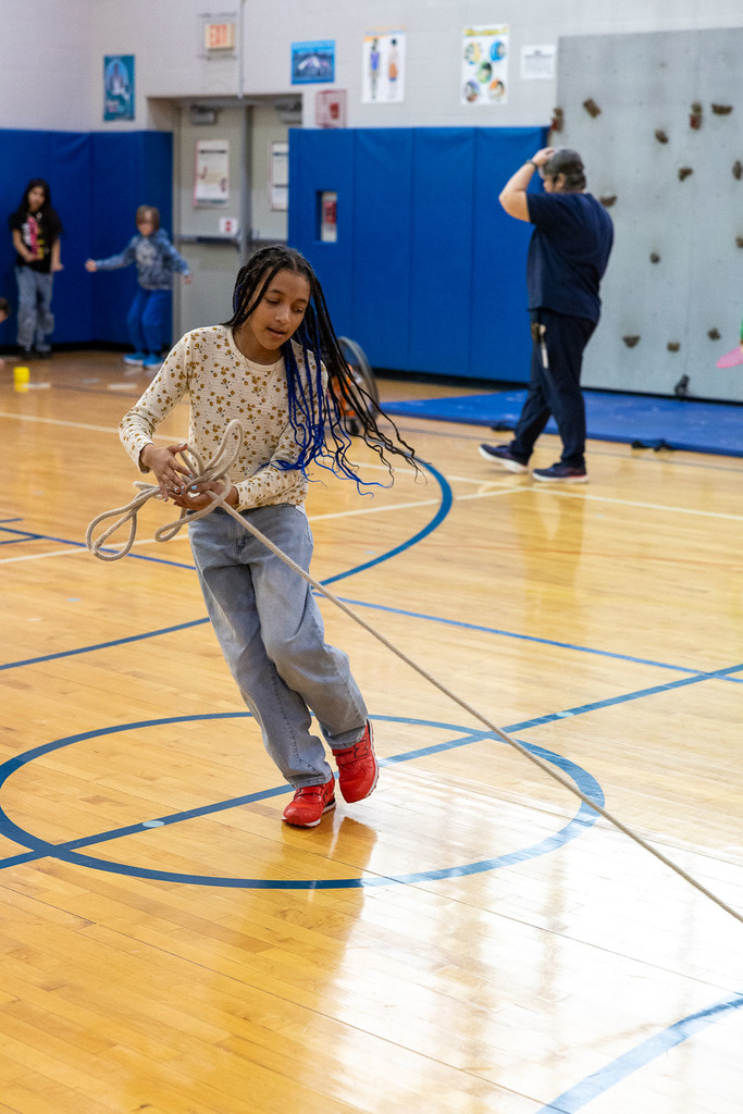 Kids participating in heart healthy activities