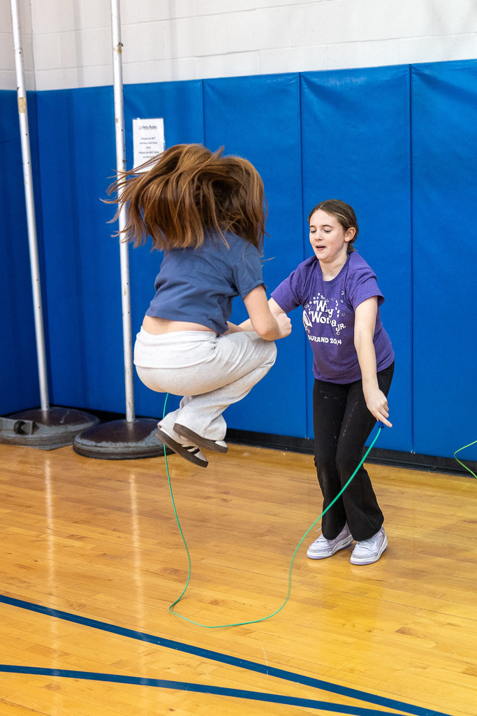 Kids participating in heart healthy activities