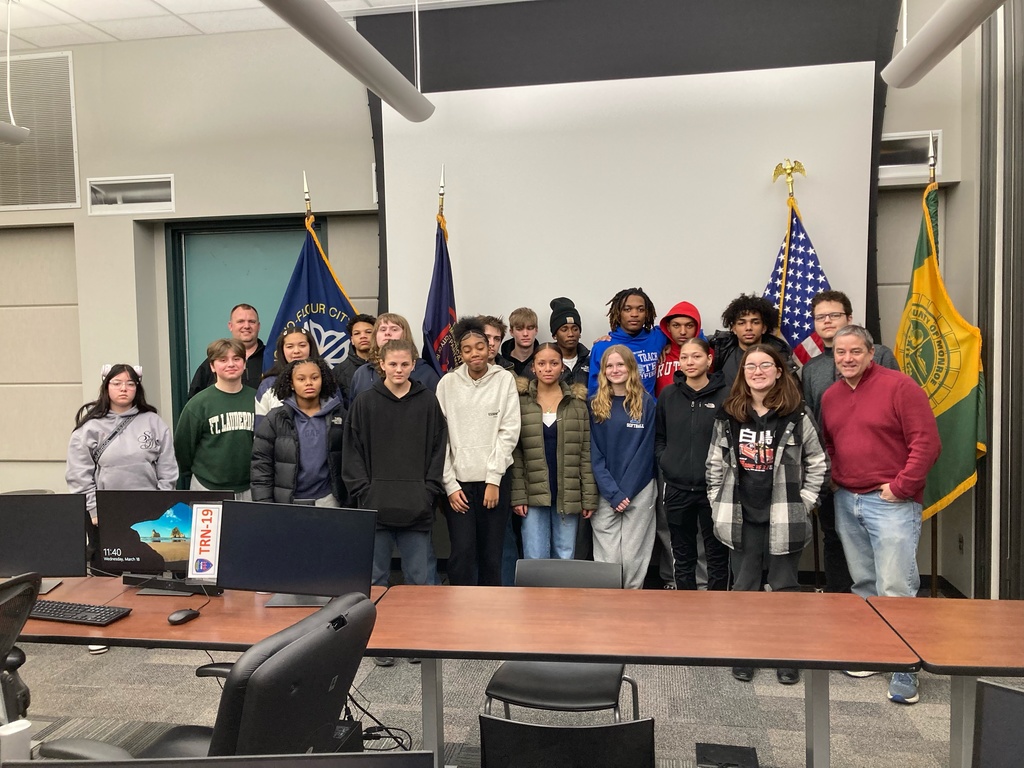 Students stand for a group photo at Monroe County’s Public Safety Department