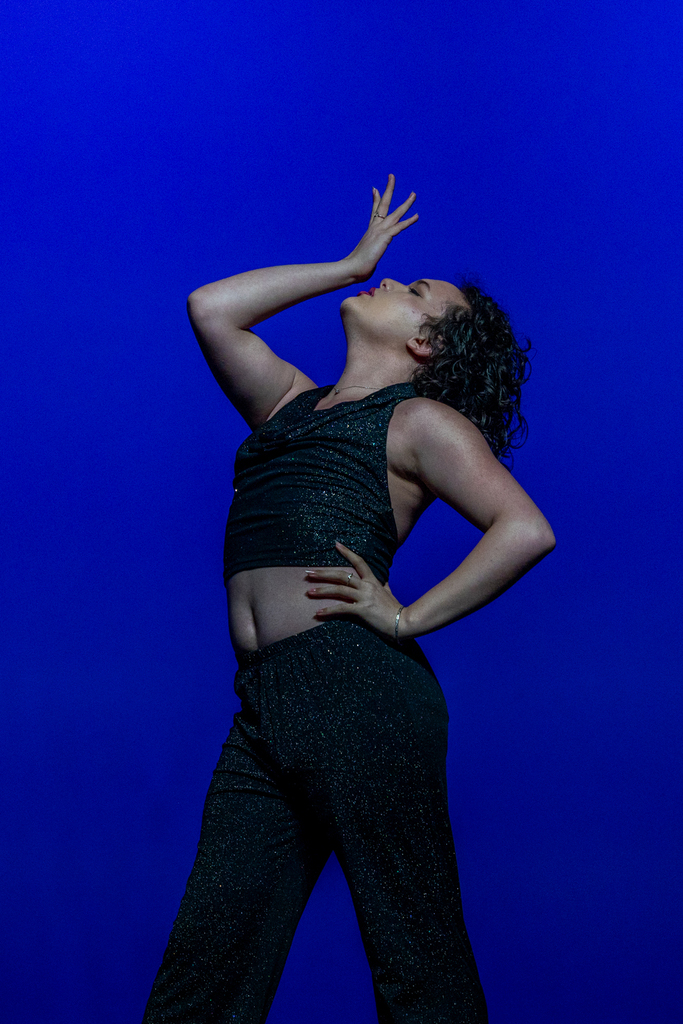 Dancers performing in the dance recital