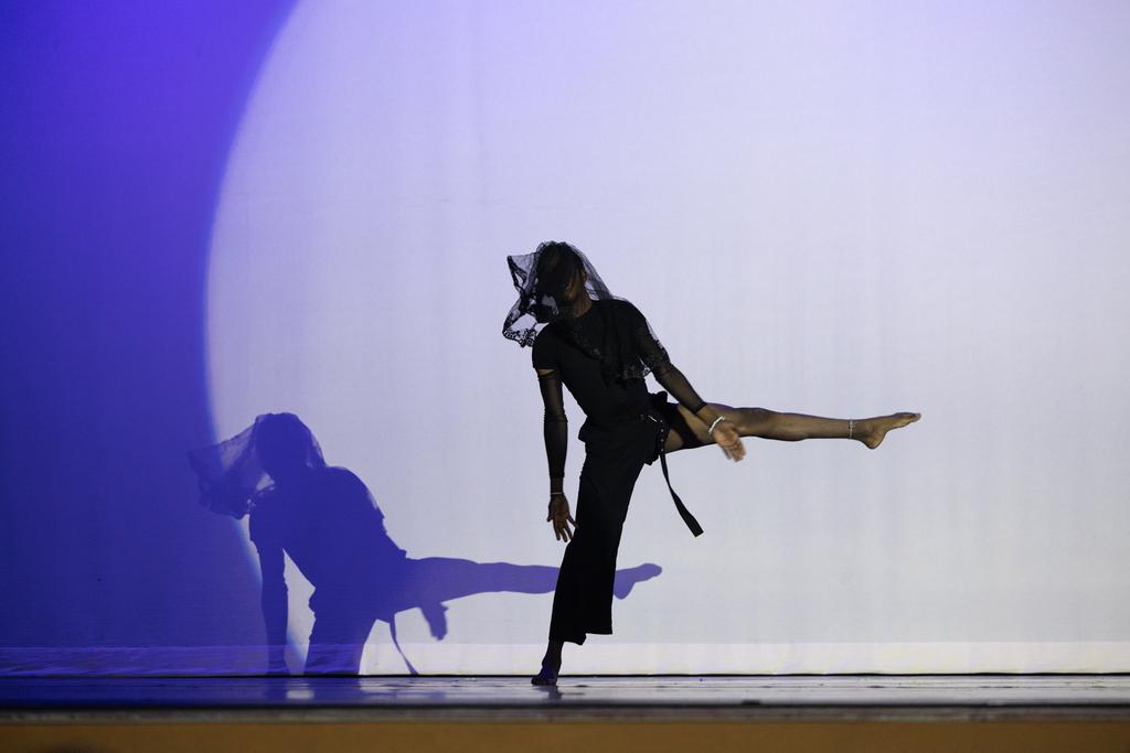 Dancers performing in the dance recital