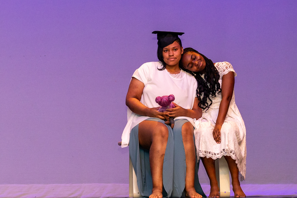 Dancers performing in the dance recital
