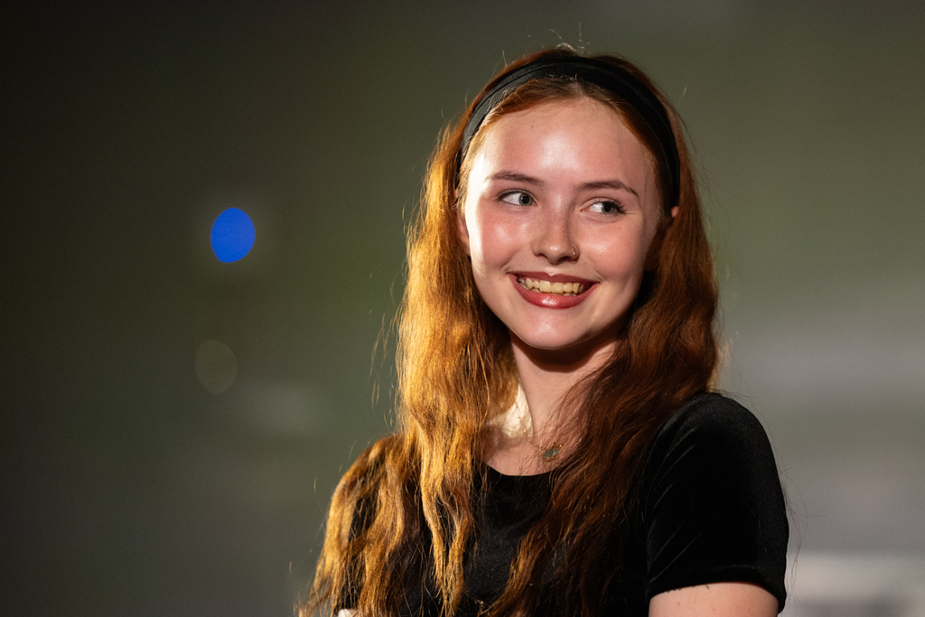 student smiling