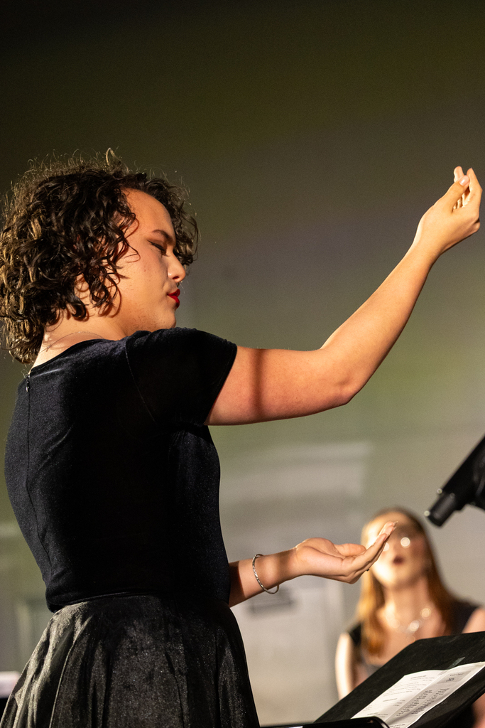 student conducting