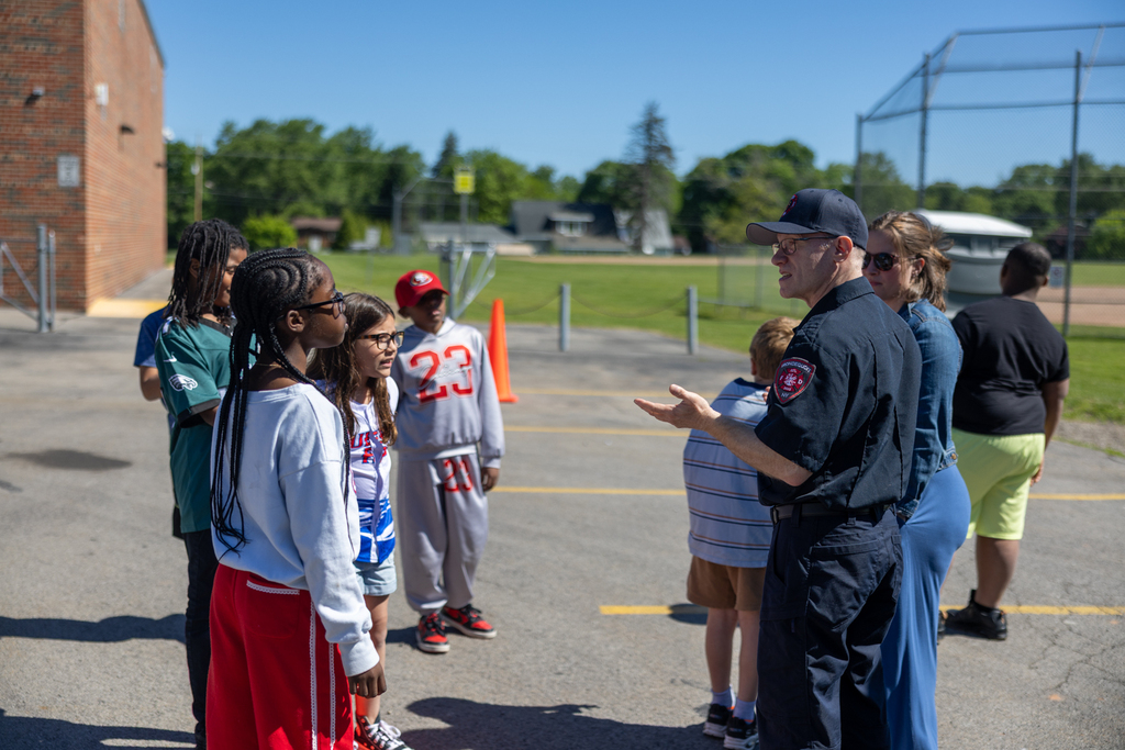 Meeting up at the designated meeting point