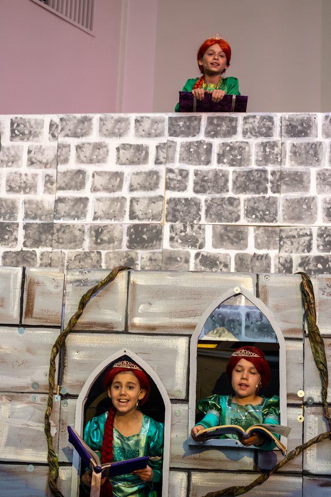 cast of Shrek Jr performing
