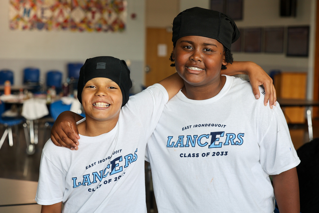 Student smiles with their Lancers Class of 2033 shirts