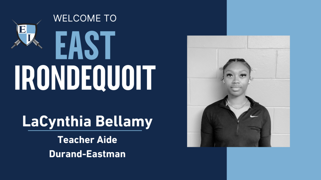 Welcome to EI, Lacynthia bellamy, teacher aide, DE