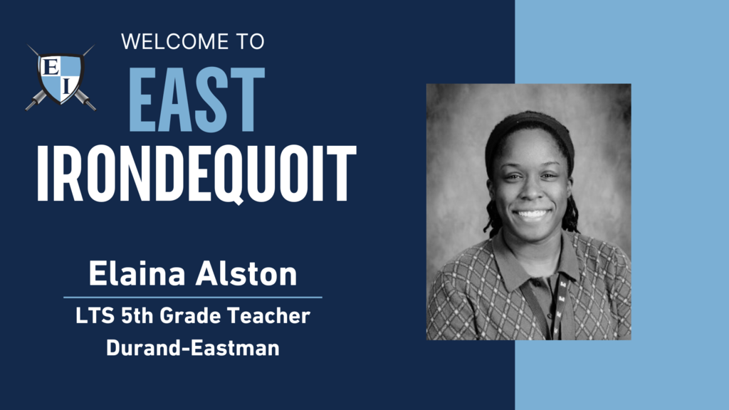 Welcome to EI, Elaina alston, LTS 5th grade teacher, DE