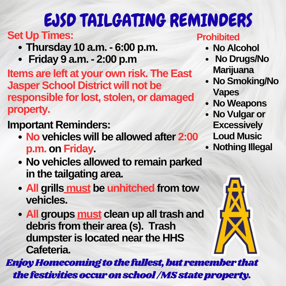 EJSD Tailgating Reminders