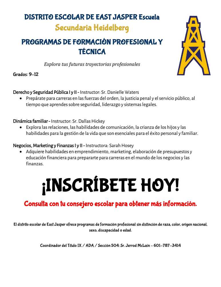 CAREER & TECHNICAL EDUCATION PROGRAMS