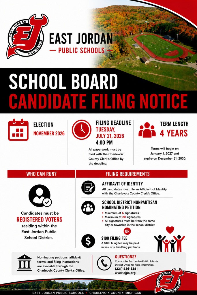 School Board Candidiate Filing Notice Flyer