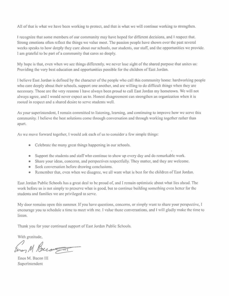 letter to the community page 2