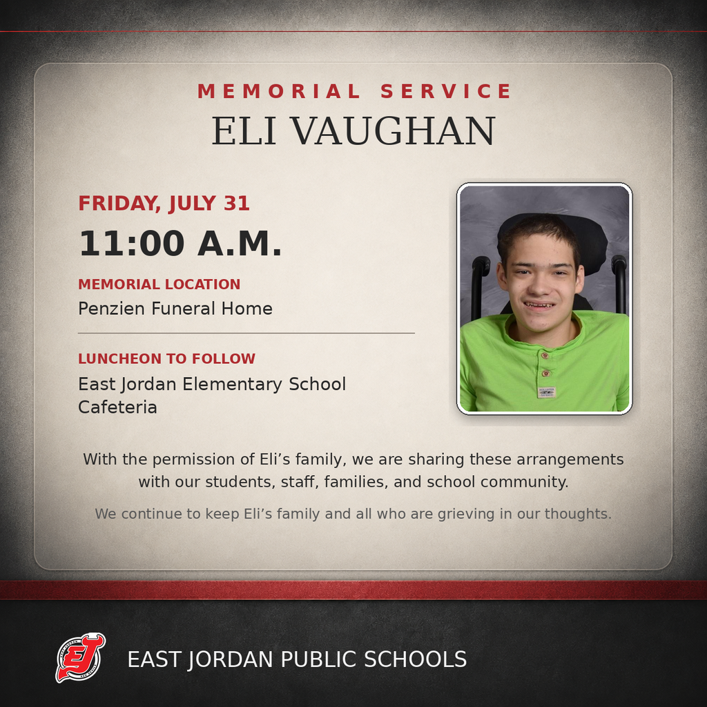 Memorial Service Eli Vaughan