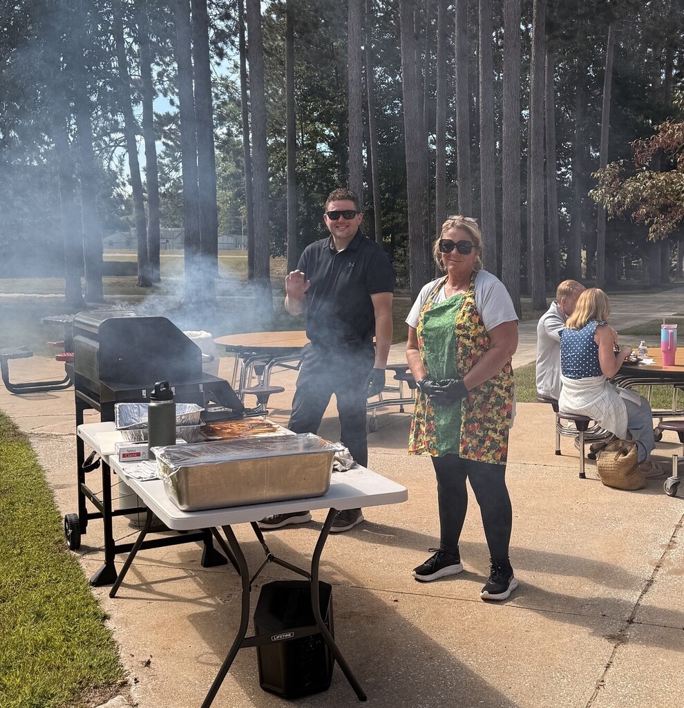Staff Luncheon -- Mr. Bacon & Ms. Bender Grilling for Staff