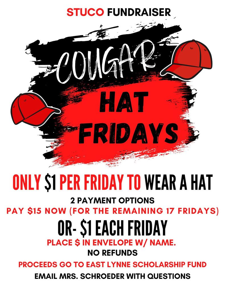 Cougar Hat Fridays Flyer