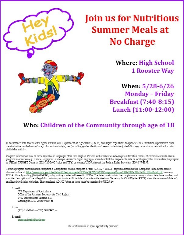 free breakfast and lunch