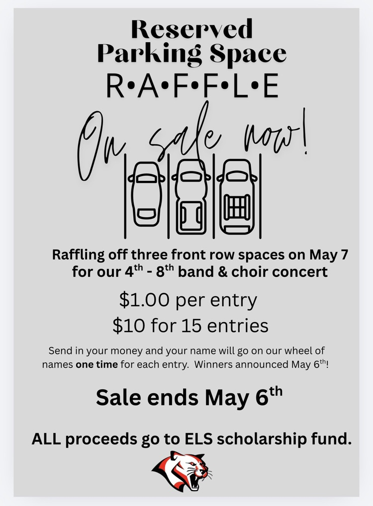 parking raffle sign 