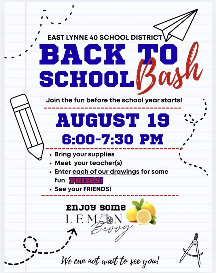 flier for back to school bash