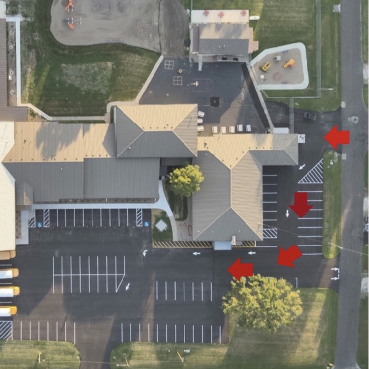 aerial map of school lot