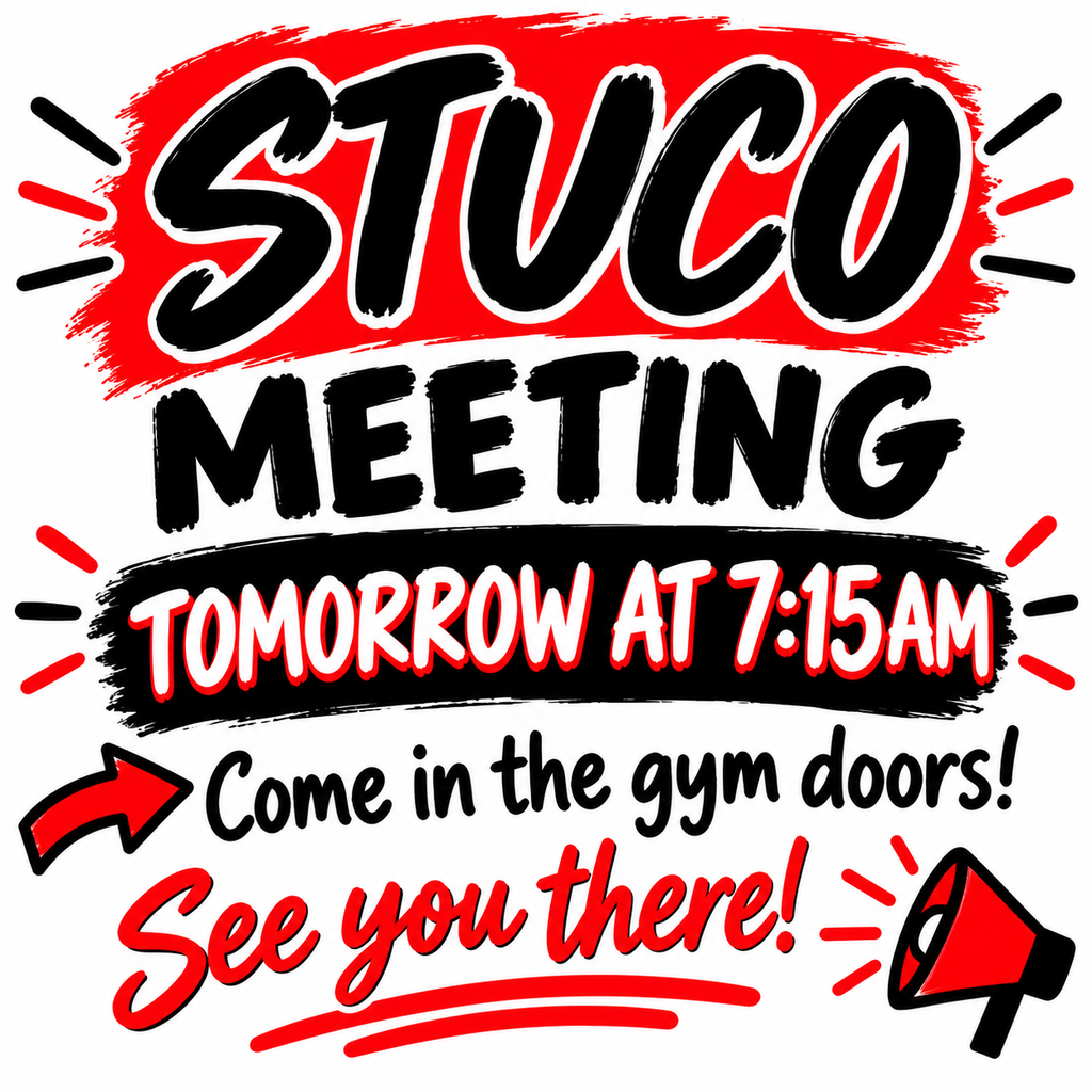 STUCO reminder flyer