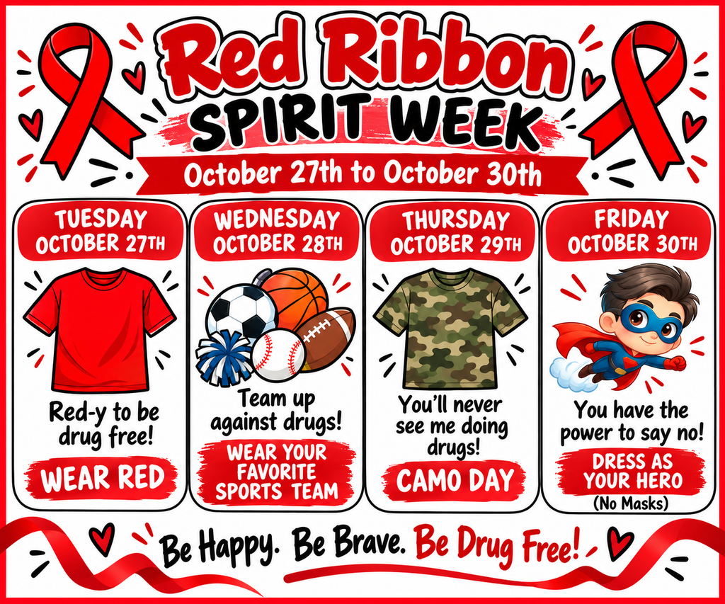 Red Ribbon Spirit Week Flyer