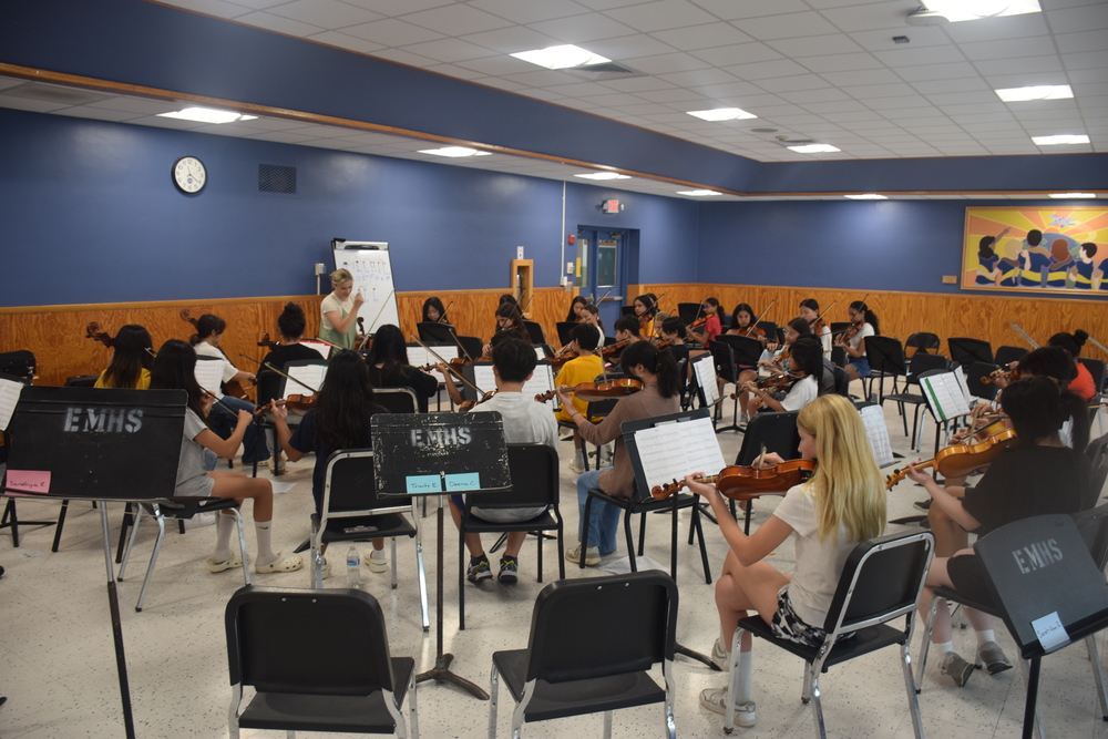music students in classroom