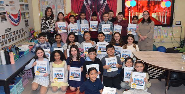 Students in Ms. Sara Sheikhlar’s class at Bowling Green Elementary School in East Meadow celebrated a special milestone with a joyful Book Publishing Party held on March 2.