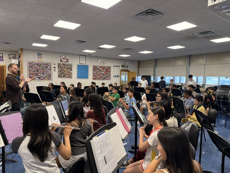 8th grade band rehearsals are up and running!